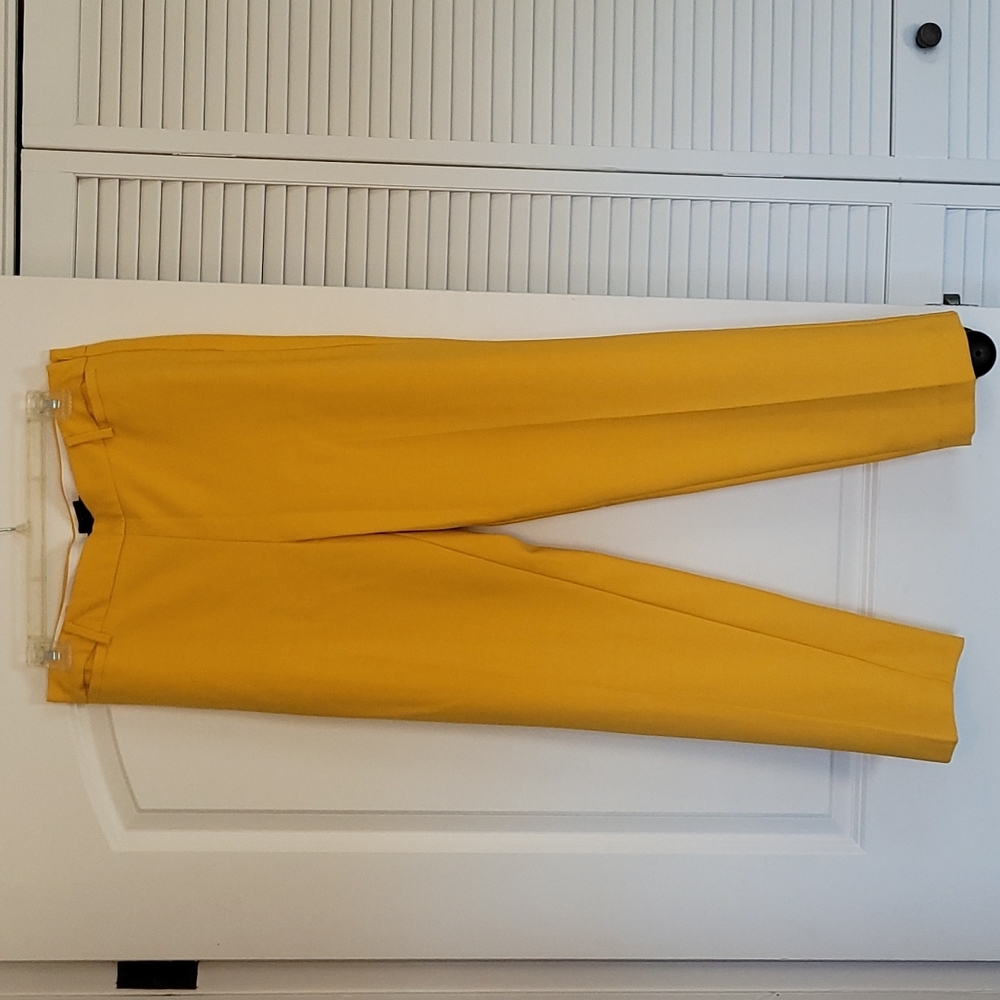 Talbots Yellow Chatham Wool Crop Pant
